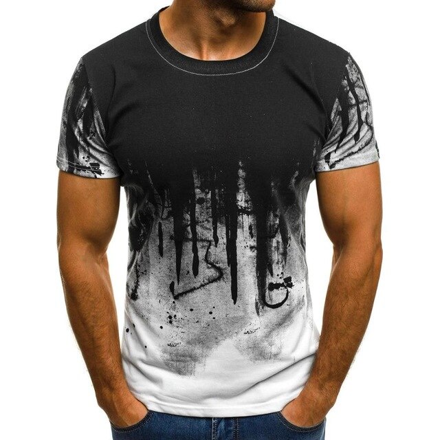 S-6XL) Ready stock Men Short Sleeve T 