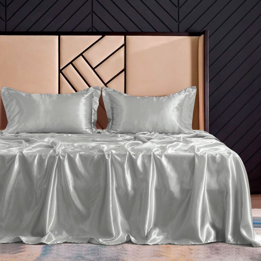 Sateen Silk Bedsheets Daraz.pk