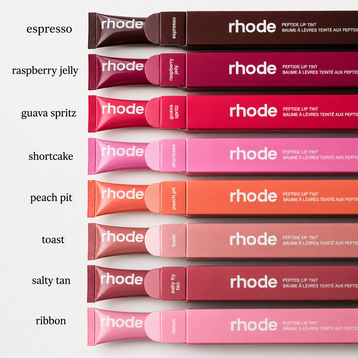 Rhode LipTint Peptide Finest Dupe | Long Lasting Non-Stick Lip Plumper Shea Butter Lip Gloss | Velvet Mirror Finish Orignal Lip Tint Set | Moisturizing Hydrating Lipstick,Lip Oil,Lip Balm | Tint For Lips & Cheeks All-in-One Lip Care Makeup ( 8 Shades )