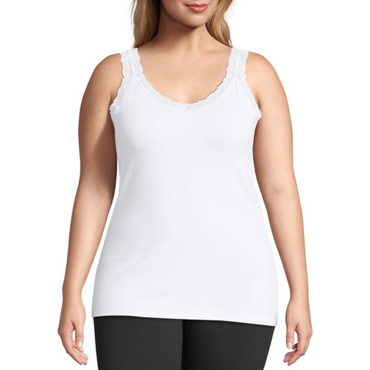 Sleeveless Inner wear Wide Strap Trim Cotton Soft Stretchy Tank Tops Free  Size Camisole Shameez Slip for girls Ladies