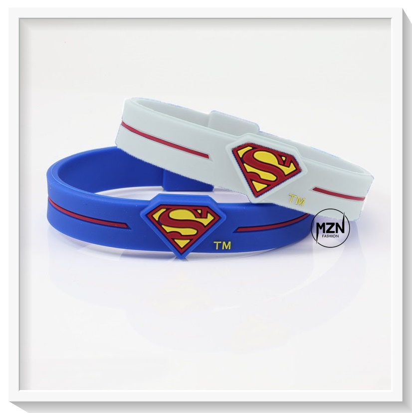 Fine Quality Superman Logo Silicon Wrist Band For Boys