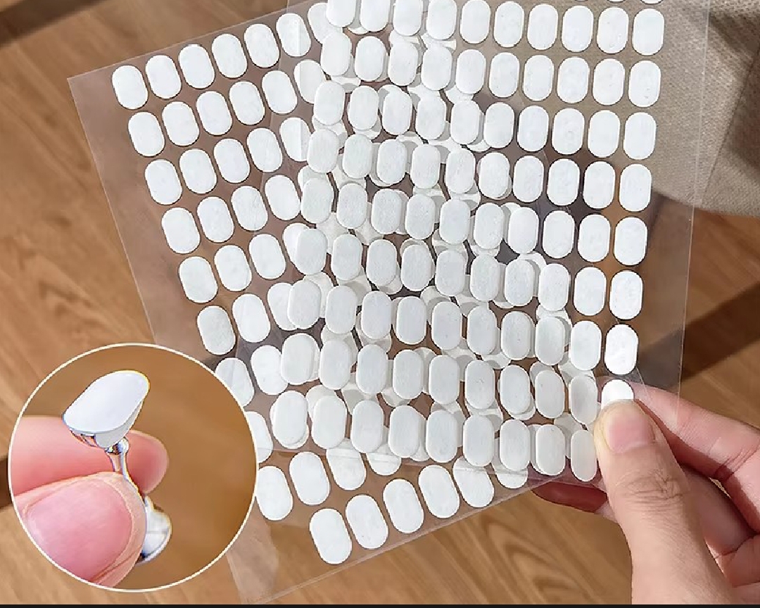 50 stickers Press On Double Side Jelly Tape Nail Glue Adhesive Clear Stickers Manicure Art Display Stand Salon Practice Showing