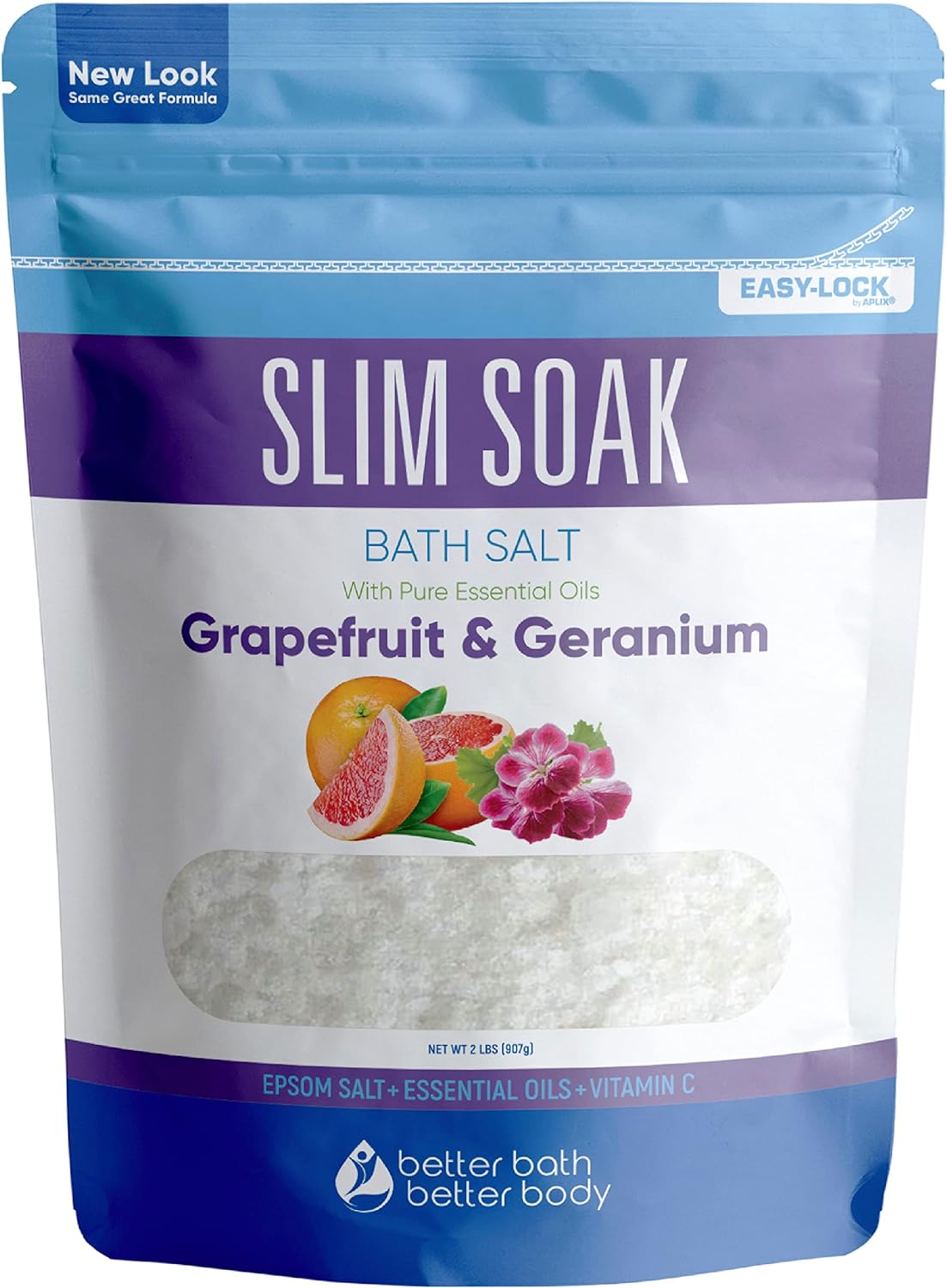 Slim Soak Bath Salt 32 Ounces Epsom Salt with Natural Grapefruit