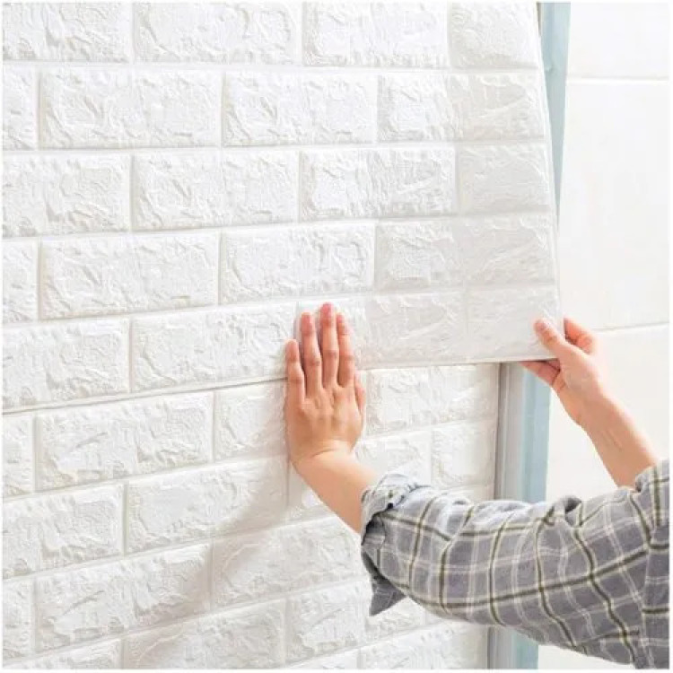 Modern 3D Brick Wallpaper Self Adhesive Waterproof Wall Panel Living