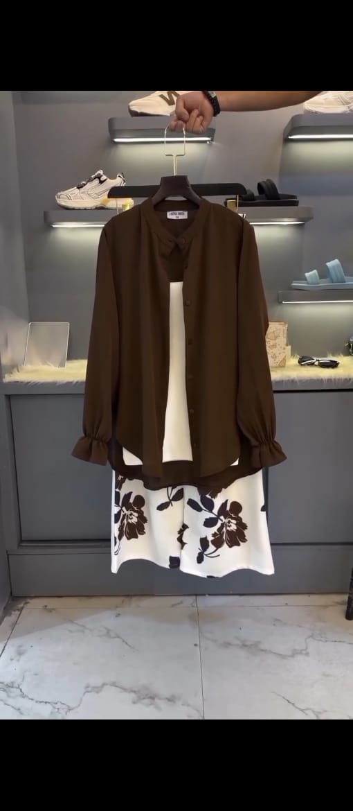 western style printed 3 pcs dress beautyful desing ready to wear for women & young girl new arrival stylish article