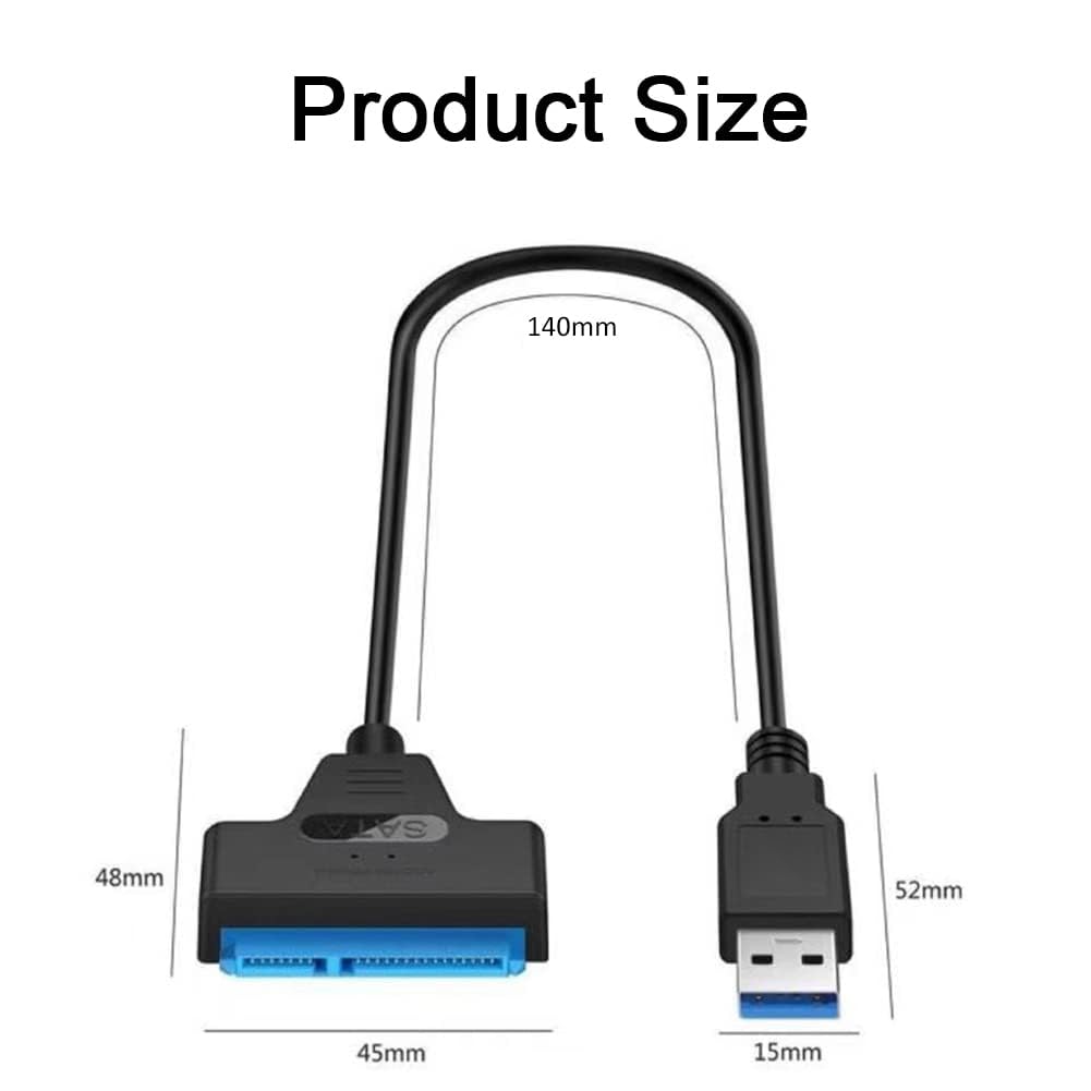 SATA to USB Cable – USB 3.0 to 2.5” Laptop SATA III Hard Drive Adapter