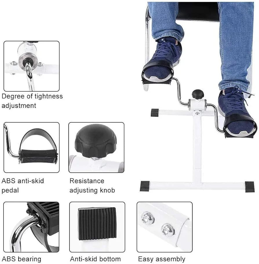 DAN TECHNOLOGY Whisper-Quiet Pedal Exerciser | Foldable Mini Bike for Arm, Leg, Recovery & Cardio Training