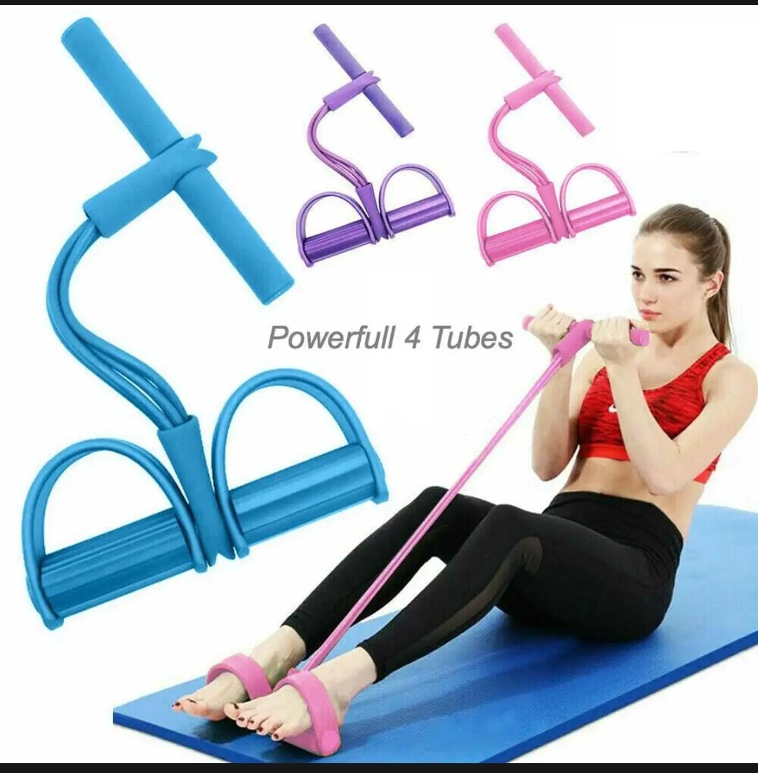 Multifunction Tension Rope Pedal Puller Legs Exerciser Yoga Rally Fitness Exercise Four Stretcher Pedal Leg Spring Rally