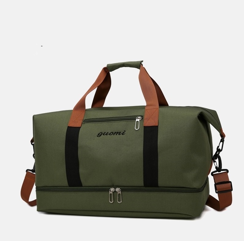 Travel Bag Waterproof Weekender Bags Oxford Cloth Luggages Handbag Shoulder Bag Traveling Bag Dry and Wet Separation Sport Bag Fitness Bag Gym Totes for Men Women ( Pink/Black)
