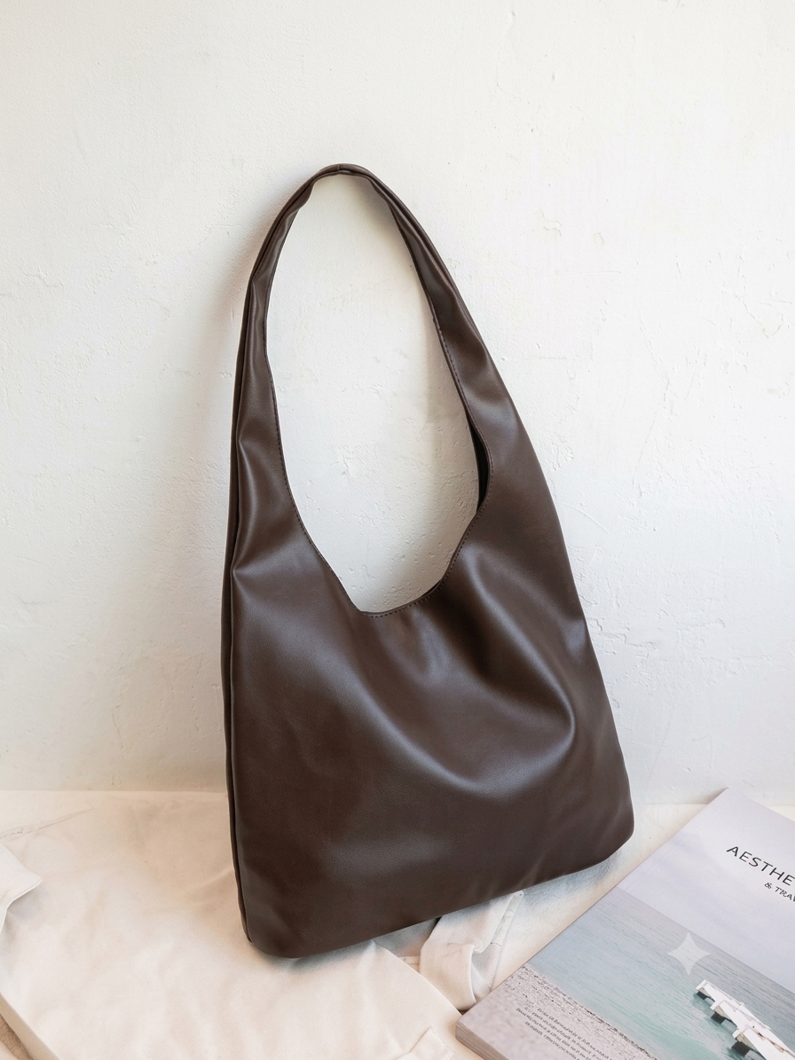 Premium PU Leather Shoulder Bag for Women – Trendy Large Capacity Tote Bag, Casual Slouchy Hobo Bag & Side Bag for Girls, College, Office & Everyday Use