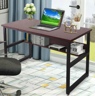 Gaming Table H-shape table Office Table Desktop Table With Book Shelf Office Desk Book Shelf Laptop Table Computer Table Study Table Writing Table Gaming Table workstation table with metal powder frame