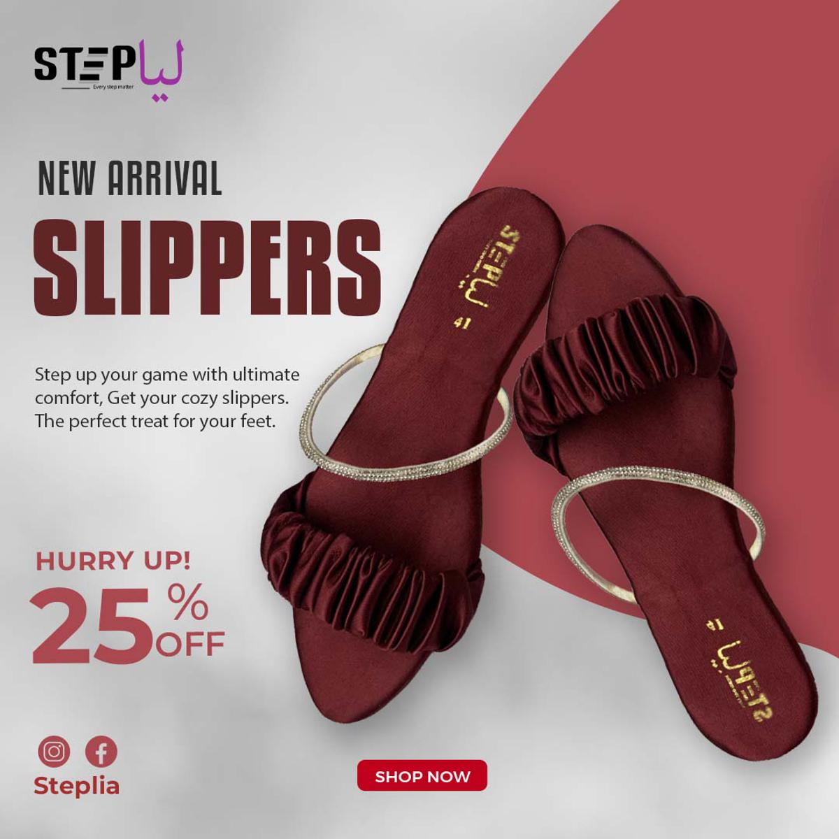 Ladies slipper hot sale online shopping