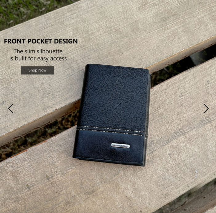 New Men’s Trifold Leather Wallet – Premium Wallet with Multiple Card Slots – Stylish & Durable Wallet for Everyday Use