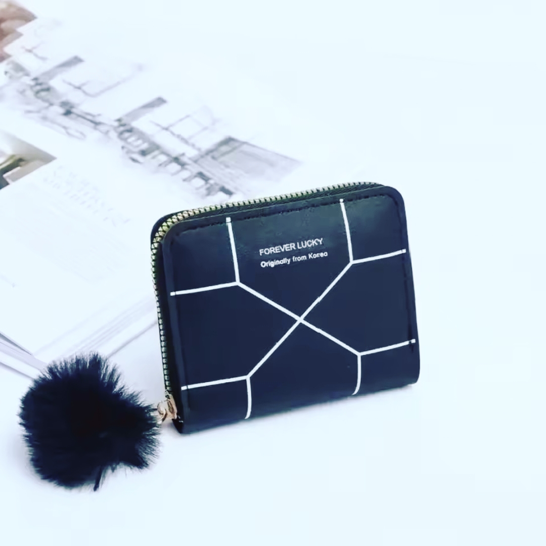 Penguin Mart - Ladies Small Card Holder Purse - Zipper Wallet for Casual Use