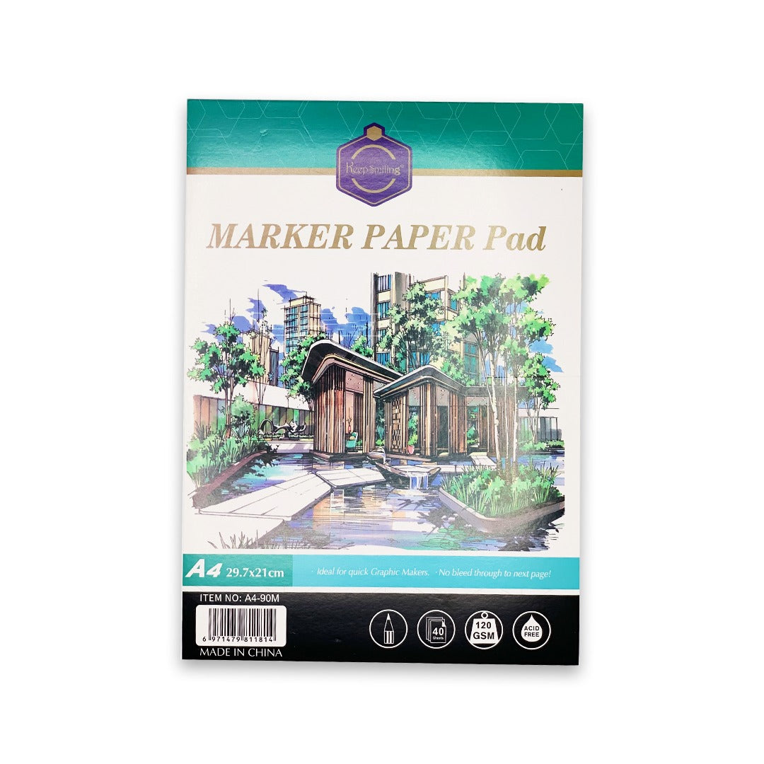 Keep Smiling Marker Pad Marker Paper Pad, Marker Art Pad 40 Sheets, A4