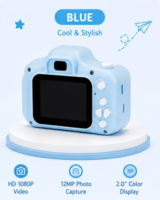 Mini Rechargeable Kids Camera 1080P HD | Digital Photography and Video Toy Camera with 2.0 Inch Color Screen | Portable Lightweight USB Rechargeable Camera for Children | Best Birthday Gift for Boys and Girls Ages 5 to 10 Years Old