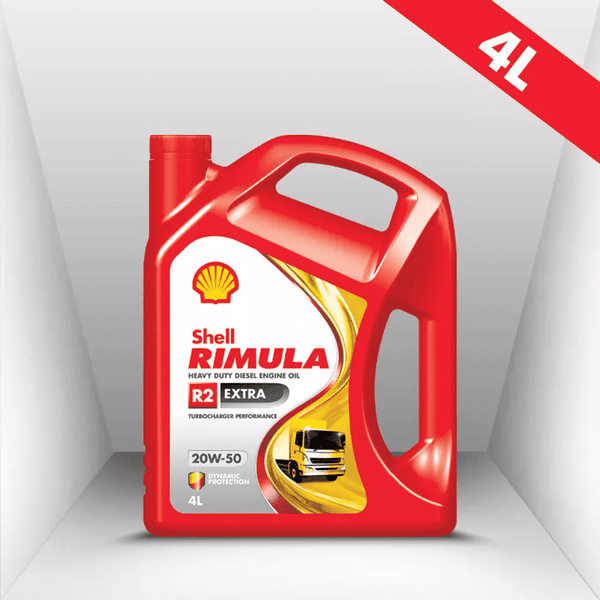 SHELL RIMULA R2 EXTRA (20W50) 4LITRES HEAVY DUTY DIESEL ENGINE OIL ...