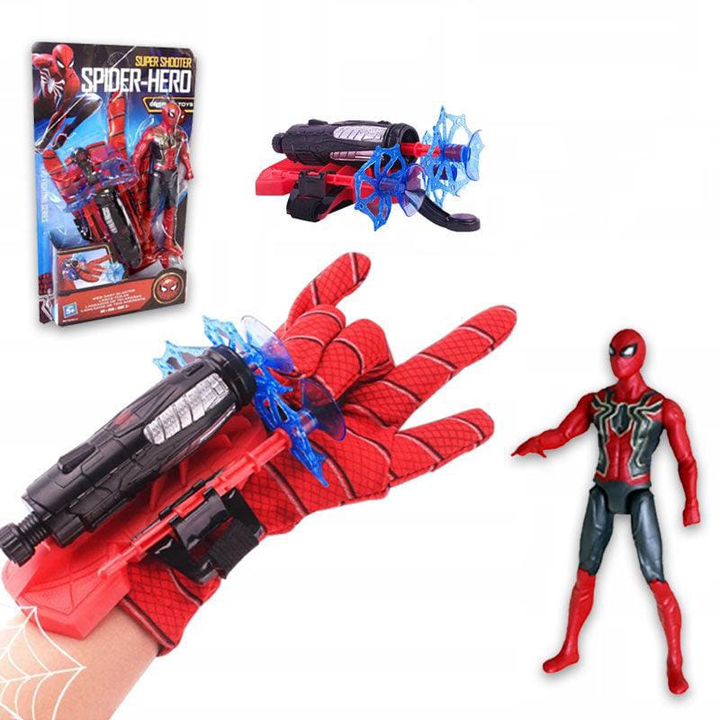 Spider Web Launcher Toys for Kids, Superhero Spiderman Wrist Launcher Toy & Action Figure Set, Amazing Spider Web Launcher Role Play Cosplay Amazing Spiderman Costume Glove Toy For Kids Best Gifts for Kids