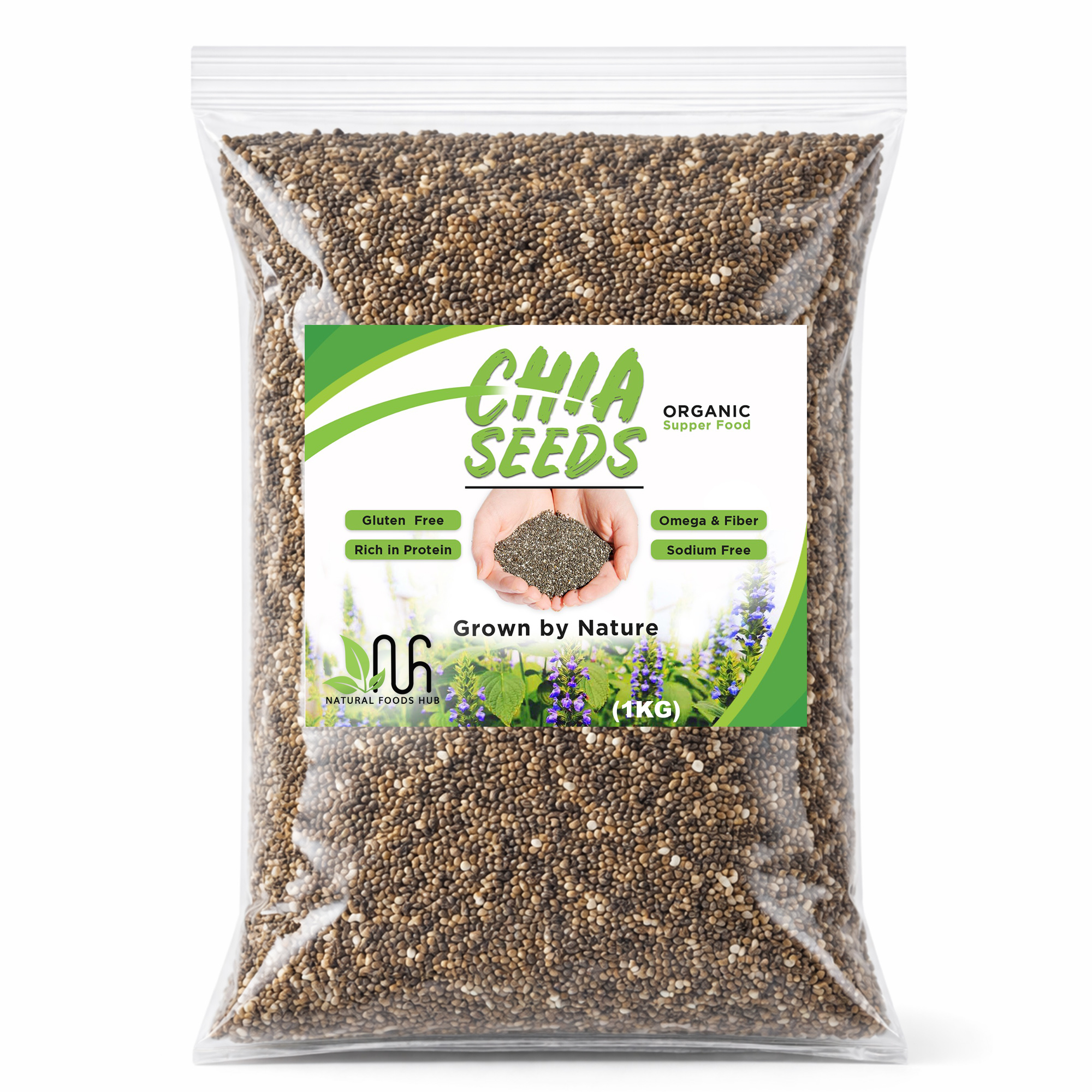 Premium Chia Seeds 100% Natural Superfood – Rich in Omega-3, Fiber & Protein – Healthy Diet Seeds 250g / 500g / 1kg