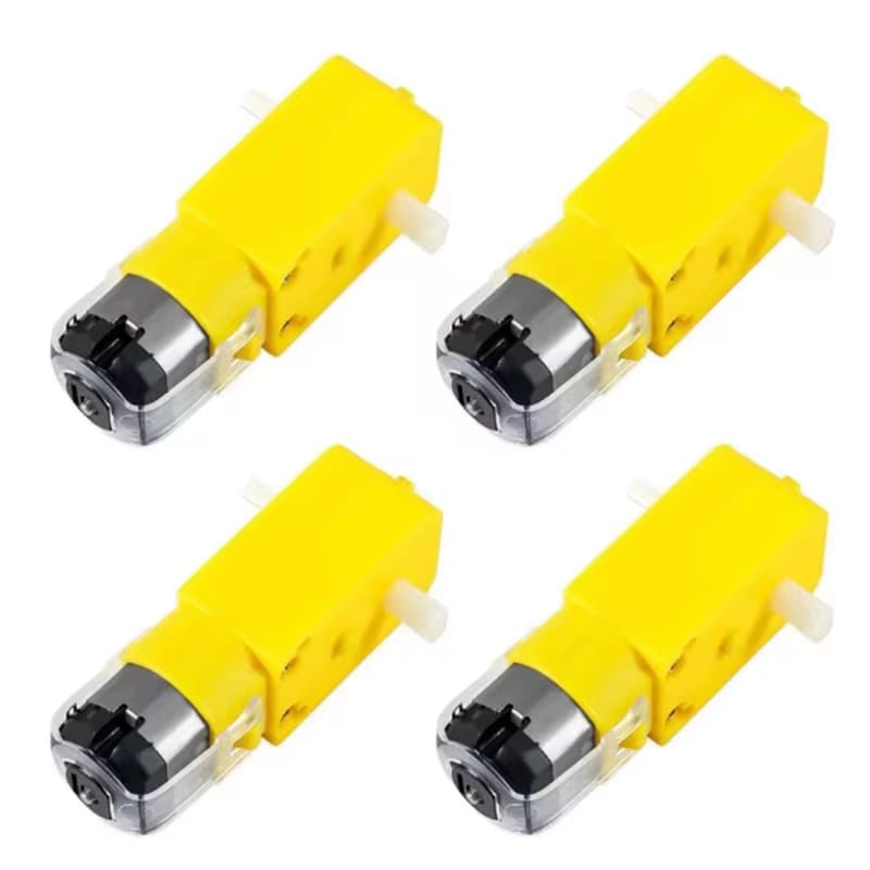 Set of 4 Smart Car Wheels with 3–6V DC Gear Motors – DIY Robot Kit for Arduino, STEM & Car Chassis Projects
