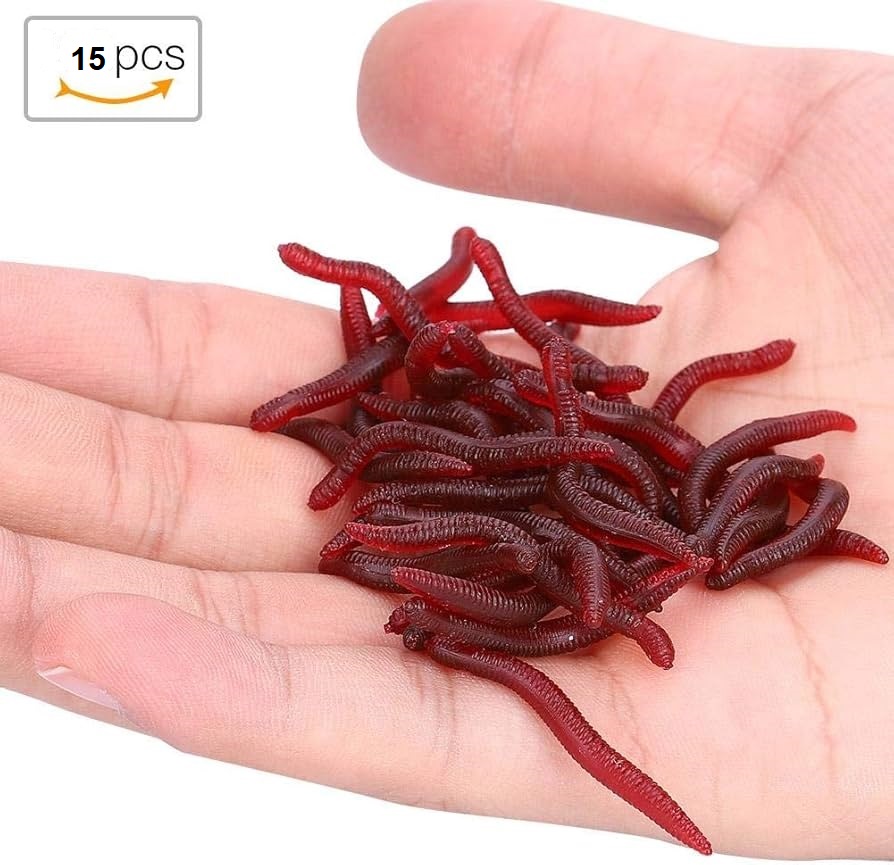 3-Inch Smelly Fishing Worms – Packs of 15, 20, 30 & 40 for Every Angler
