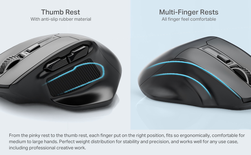 E-YOOSO X-31 Large Wireless Gaming Mouse 4800Dpi with 6 Buttons Adjustable 5 Dpi Levels 18 deade7e2e32e58bfe2dd508a2fd50b41