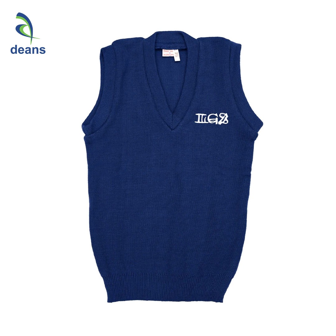 Premium Quality LGS Navy Blue Sleeveless Sweater by Deans | School Uniform Vest for Boys & Girls | Comfortable Warm & Durable V Neck Sweater for StudentsPremium Quality LGS Navy Blue Sleeveless Sweater by Deans—a perfect blend of style, warmth, and durabi