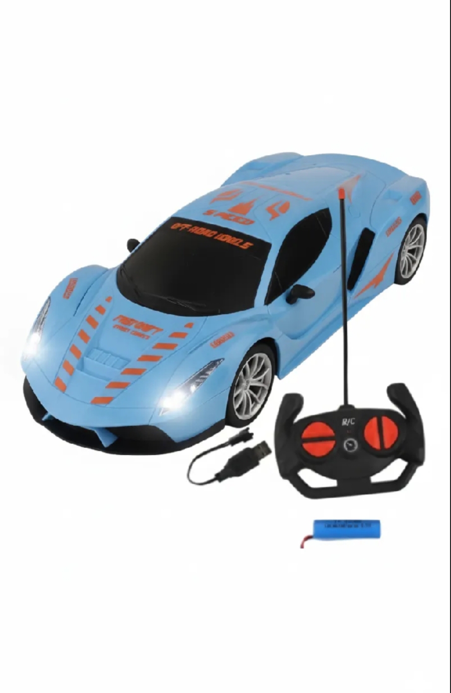 Speed Racing 1:20 RC Sports Car – Remote Control Drifting Model with Realistic Headlight & Exhaust Emulation, Rechargeable Battery & Cable, 2.4GHz Frequency for Smooth Control and High-Speed Performance. Perfect Gift Baby Birthdays, Kids Exams & Game Toy