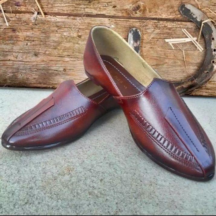 Men's Loafer Pump Shoes  - Shaded Brown