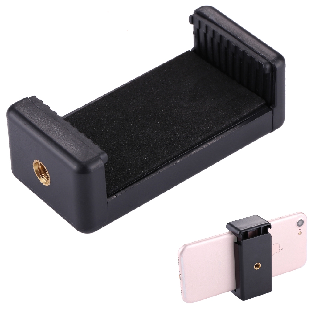 1/4 Universal Screw Hole Mobile Phone Clip Bracket Holder for Smartphone Tripod Monopod Mount Stand, ring light stand tripod