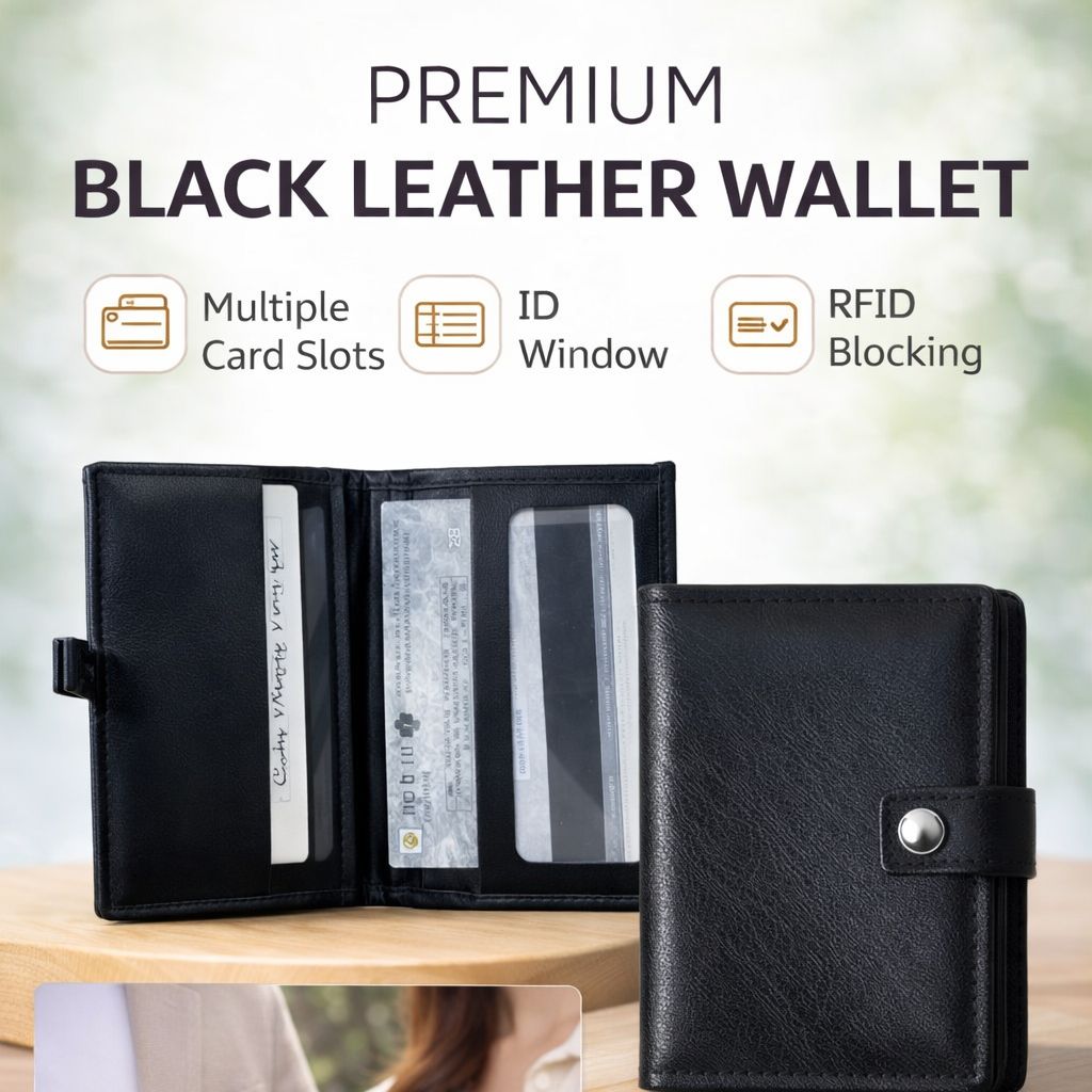 Men  Leather Wallet Slim Bifold Card Holder