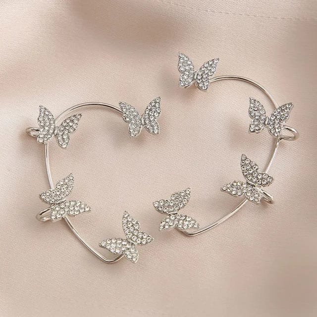Pair of Dazzle & Adorn Ear Cuff Collection - Trendsetting Elegance for Girls