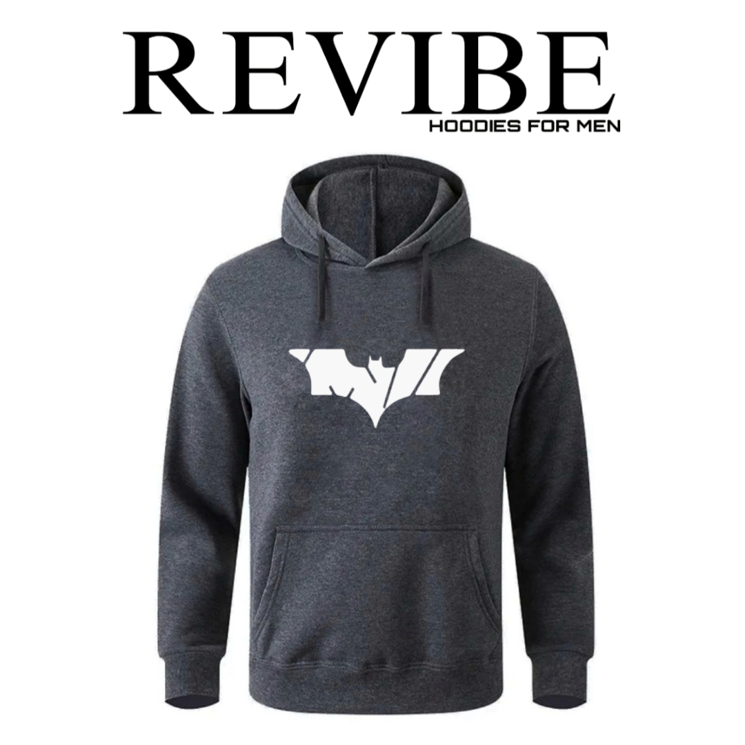 REVIBE - White Batman Printed Hoodies For Men