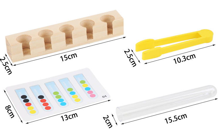 Clip Beads Test Tube Toys For Children Logic Concentration Fine Motor Training Game Montessori Teaching Aids Educational Toy