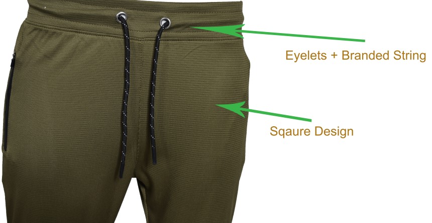 Athico Casual Full-Length Jogger Pants with Branded Drawstring and Square Hem Design