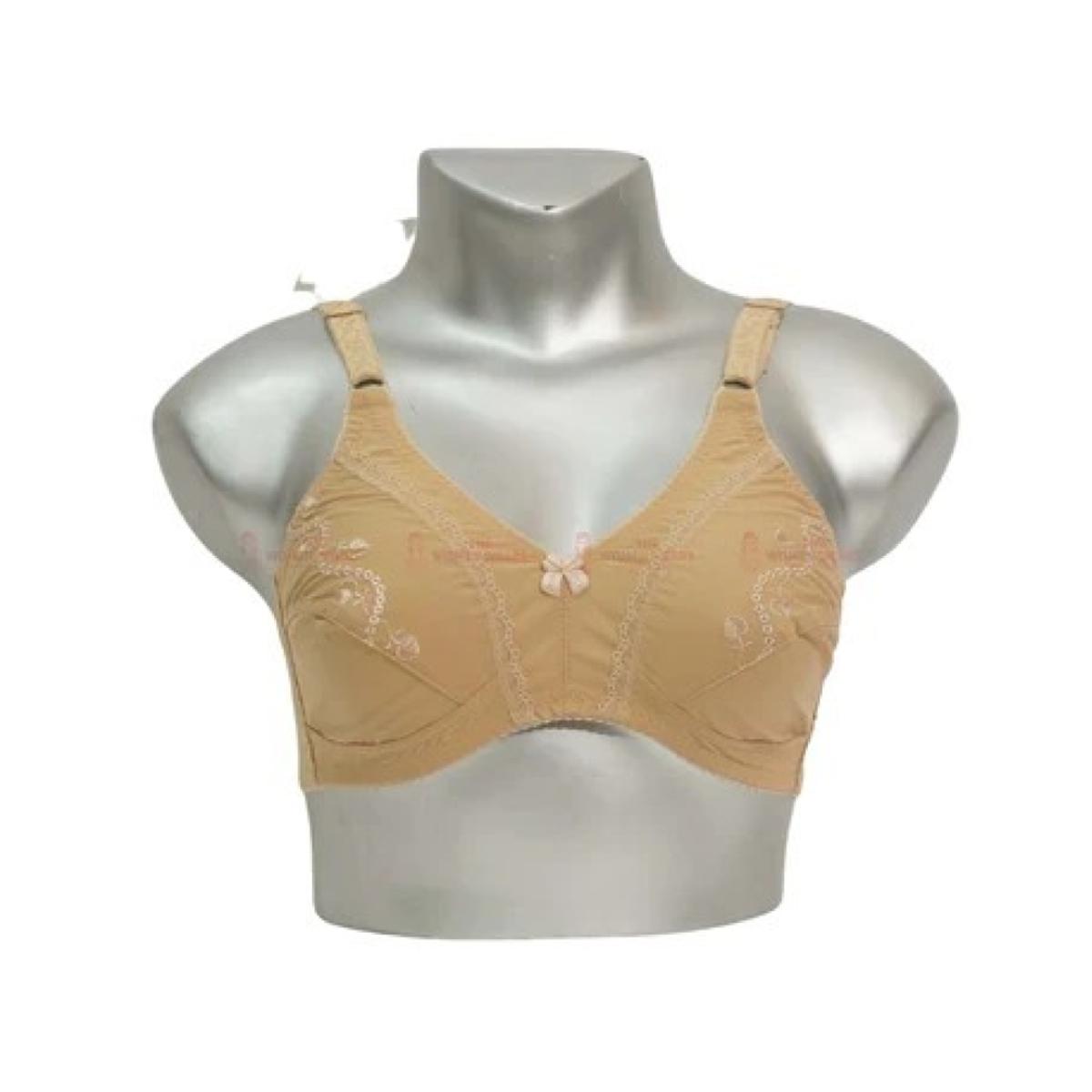 Louts Cotton Non-Padded Elegant Flower Embroidered Bra with Lycra  Stretchable Price in Pakistan - Aliffnoon