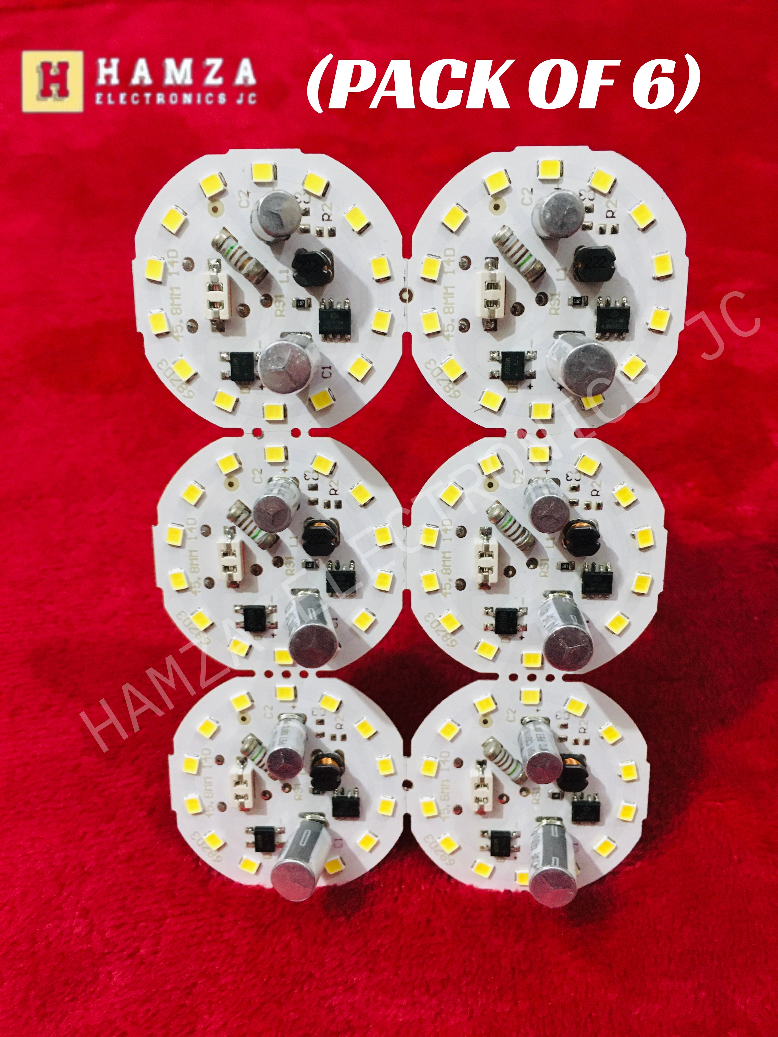 Pack of 5 - 12W LED Chip with Double Capacitor Driver AC 220V input ...