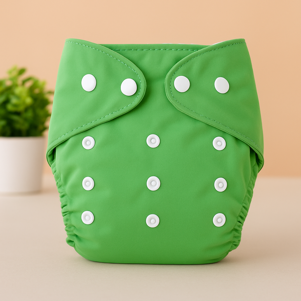 Pack of 2 Washable Baby Cloth Diapers | Adjustable Reusable Nappy with Snap Buttons | Eco-Friendly & Soft for Infants