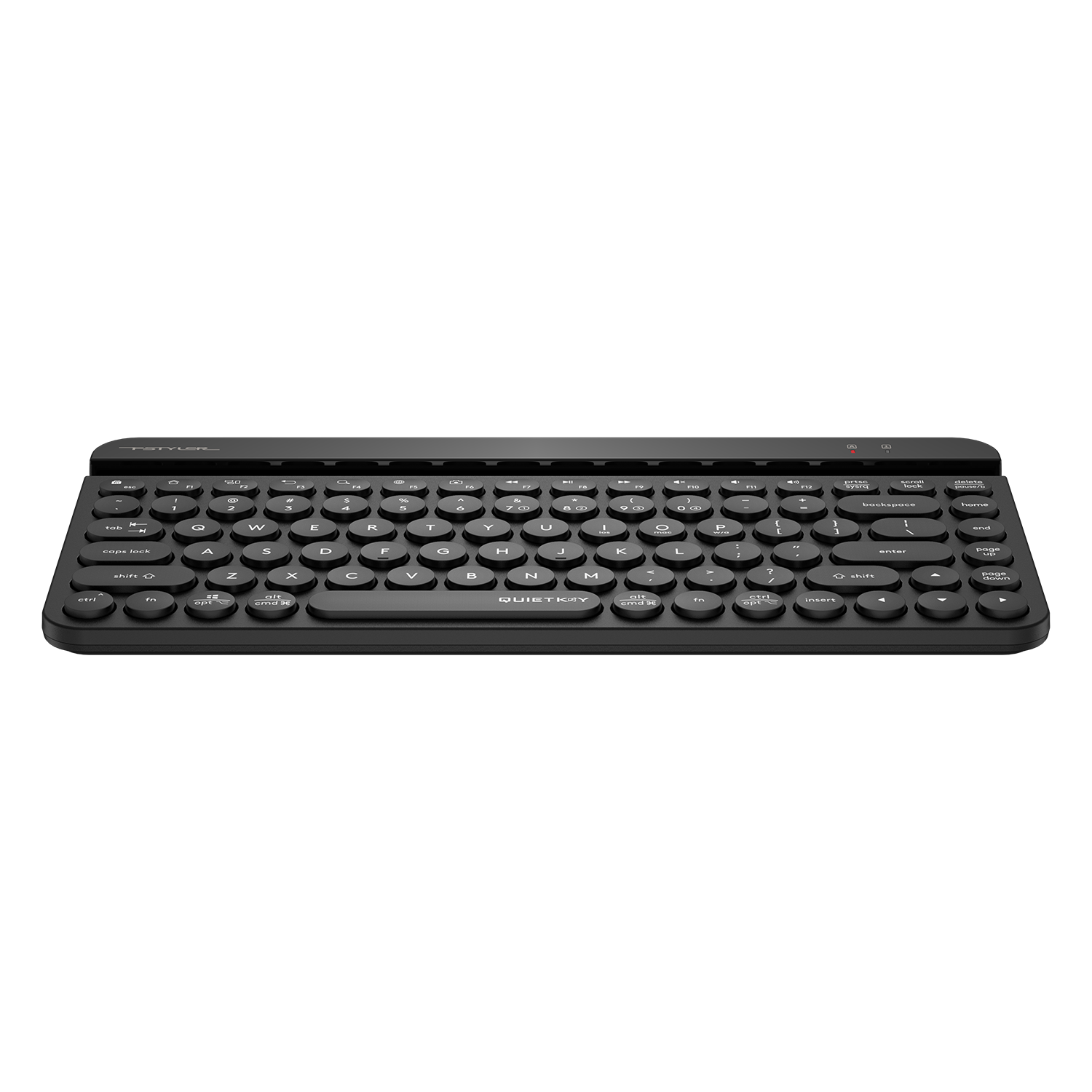 A4Tech FBK30 - Bluetooth & 2.4G Wireless Keyboard - Multi Device - QuietKey Technology - Silent Keyboard - Pairs upto 4 Devices - Smartphone Cradle - Portable Mini Keyboard - For PC/Laptop/Smartphone/Tablet/Smart TV