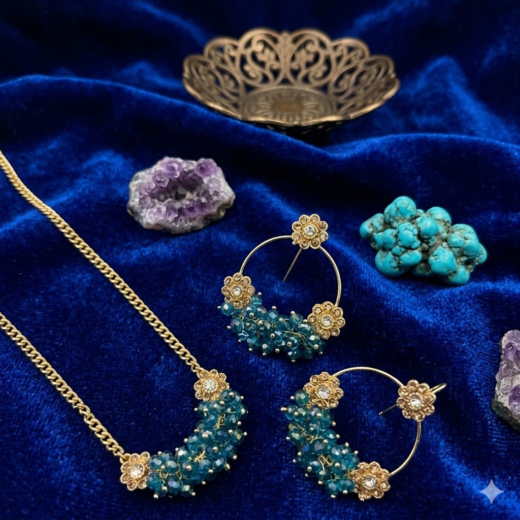 Crystal Gajra  Set  New stylish Long lasting polish