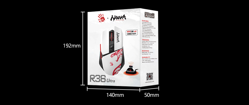 A4tech Bloody R36 Ultra Naraka Dual Mode Wireless Gaming Mouse 2.4G+USB Wired with 12000 CPI and 75 Hrs Playtime 19 df35d20ccb25fff070efa2969b7933a4