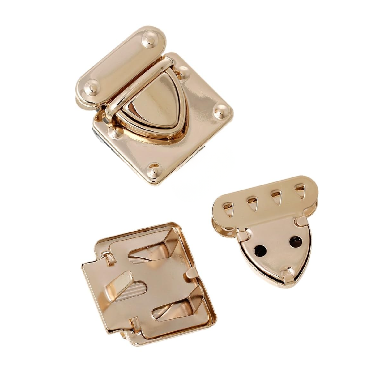 Purse Button Lock (3.5 Inch Golden Twist Turn Lock) – Heavy Duty Metal Clasp Closure for Handbags & DIY Accessories