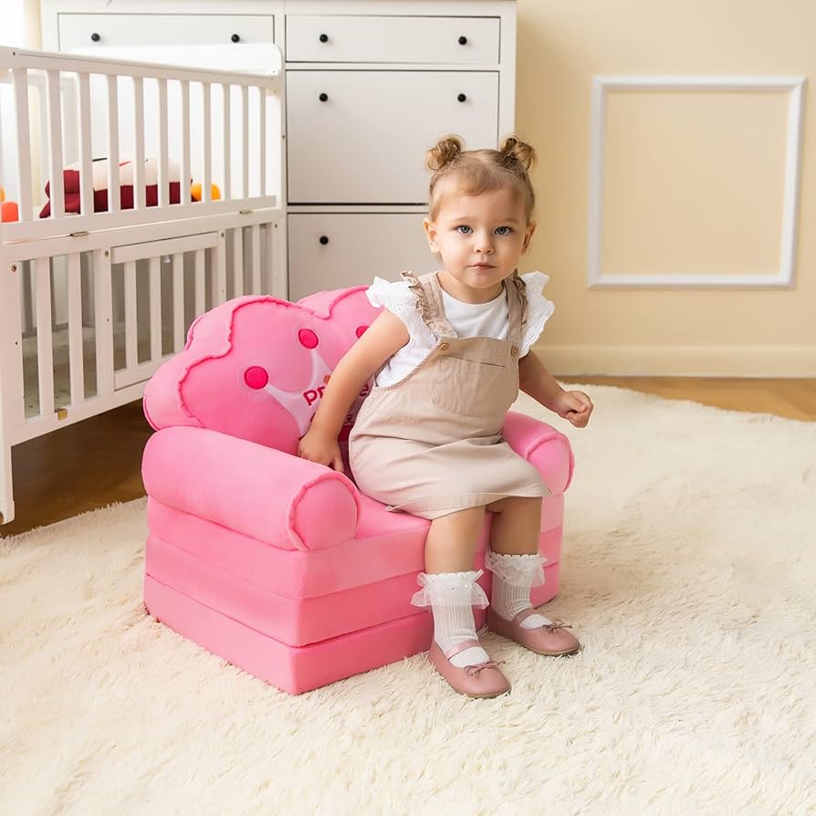 Ottoman Sofa Bed Amazon Baby Sofa Velvet Kg Pink Baby Chair With