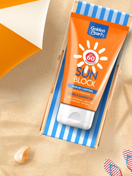 Golden Pearl Sun Block Sebum Control (SPF 60)
