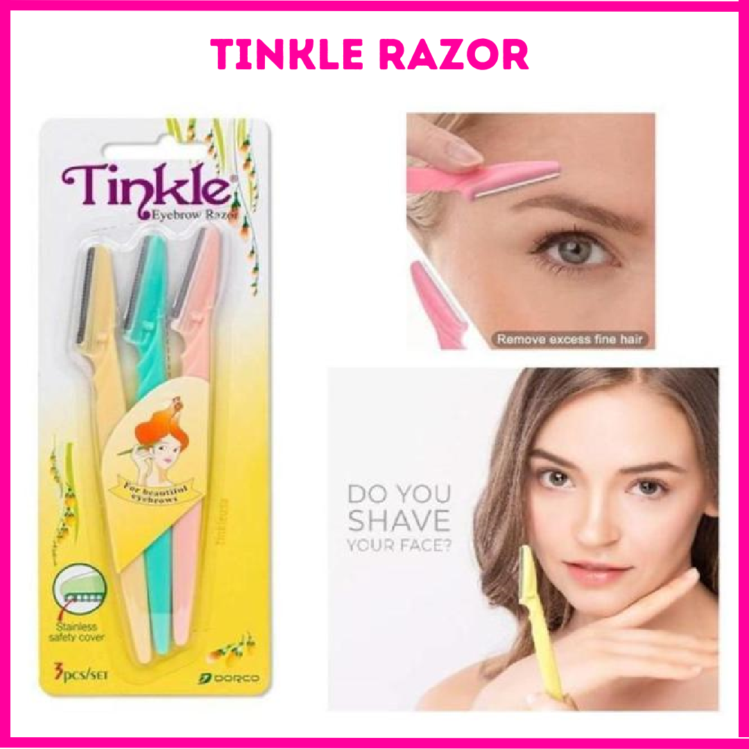 Tinkle Razor, 3 in 1 twinkle razor set for women for face, eyebrow ...