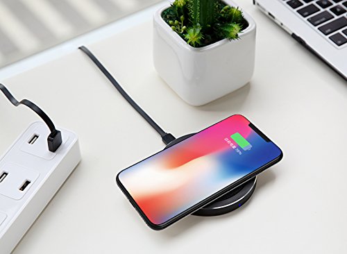 DIVI High Power Qi Fast Wireless Charger Charging Pad Round Wireless Charger Base for All Mobile Phone
