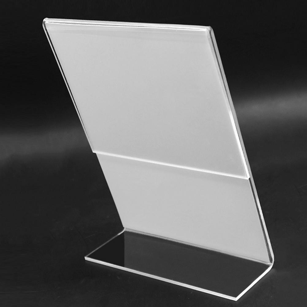 L Shaped Acrylic Menu Holder Stand Clear Menu Holder Stand Slanted Display Stand Custom Acrylic Sign Holder For Advertising - View #7