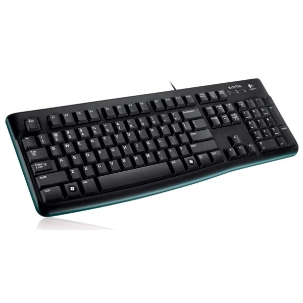 L-o-g-i-t-e-c-h K120 Ergonomic Wired USB Keyboard With comfortable, quiet typing, a sleek yet sturdy design and a plug-and-play USB connection.