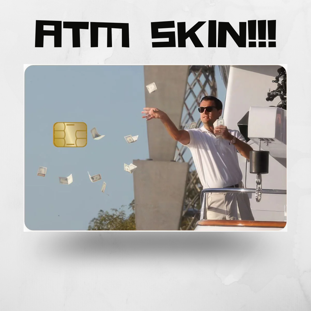 Leo Dicaprio Skin for ATM, Debit & Credit Cards | Size 3.375 x 2.125 inch | Non Waterproof paper Sticker for atm cards | ATM card sticker | debit card skin | credit card cover |  wallet accessories | card protector sticker