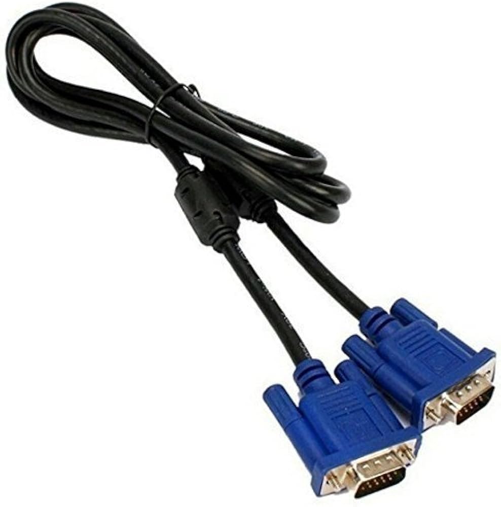 1. NO BEST QUALITY VGA CABLE FOR PC / TV / LED | MALE TO MALE VGA CABLE | 1.5 M LENGTH | BLACK IN COLOR | EASY TO USE